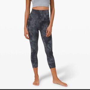 NWT Lululemon Align HR Crop 21” - Size 4 - Diamond Dye Pitch Grey Graphite Grey